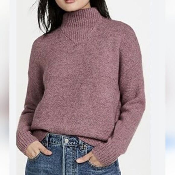 Madewell Dillon Mockneck Pullover Sweater. Cozycore. Outdoor.  Light Academia - Picture 2 of 13